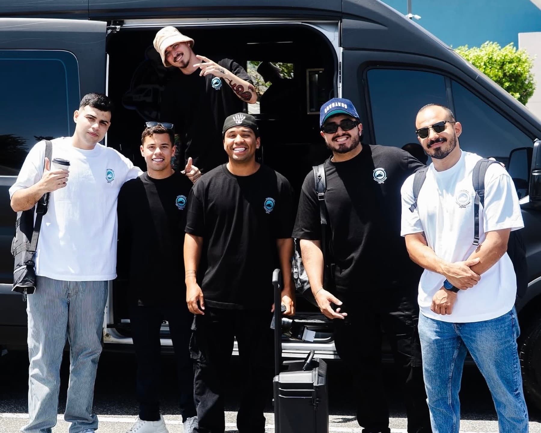 CloudVision crew gathered beside the production van
