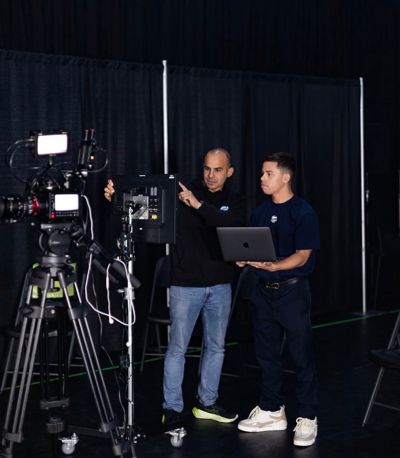 CloudVision crew on a production set